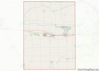 Map of Dodge County, Minnesota