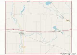 Map of Faribault County, Minnesota