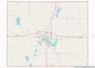 Map of Freeborn County, Minnesota