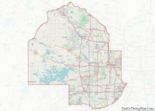 Map of Hennepin County, Minnesota