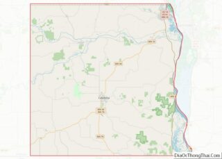 Map of Houston County, Minnesota