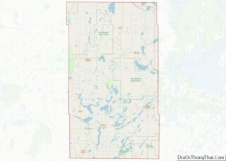 Map of Hubbard County, Minnesota