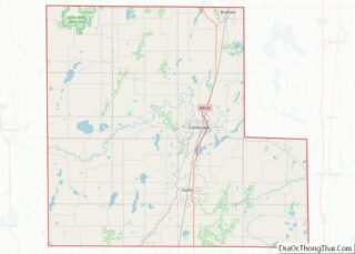 Map of Isanti County, Minnesota