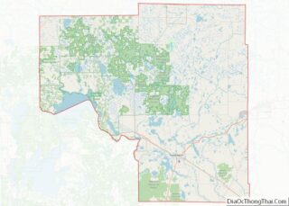 Map of Itasca County, Minnesota