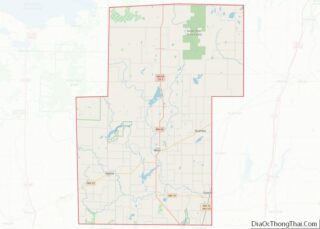 Map of Kanabec County, Minnesota