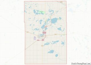 Map of Kandiyohi County, Minnesota