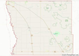 Map of Kittson County, Minnesota