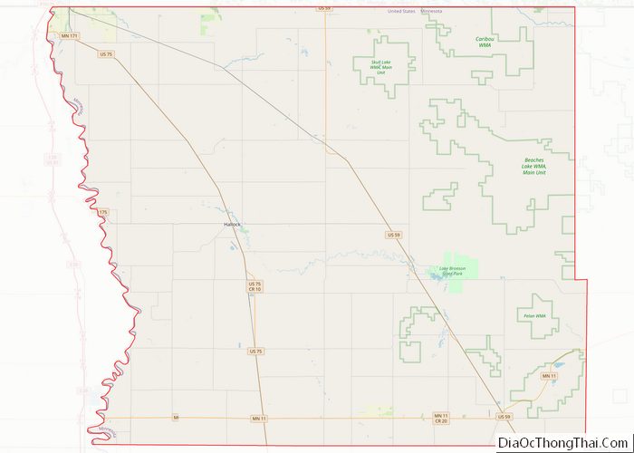 Map of Kittson County