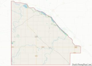 Map of Lac qui Parle County, Minnesota