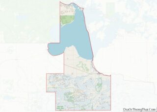 Map of Lake of the Woods County, Minnesota