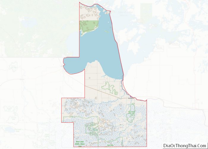 Map of Lake of the Woods County