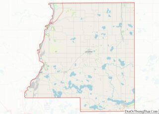 Map of Le Sueur County, Minnesota