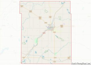 Map of Lyon County, Minnesota