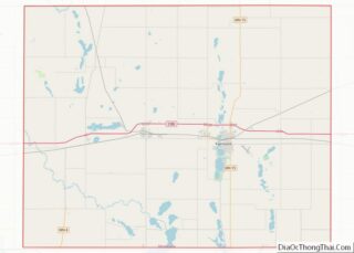 Map of Martin County, Minnesota