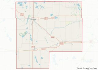 Map of McLeod County, Minnesota