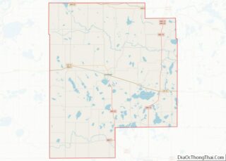 Map of Meeker County, Minnesota