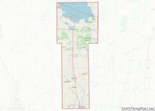 Map of Mille Lacs County, Minnesota