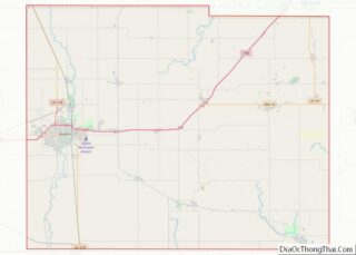 Map of Mower County, Minnesota