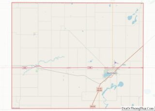 Map of Nobles County, Minnesota