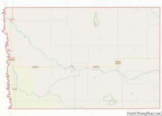 Map of Norman County, Minnesota