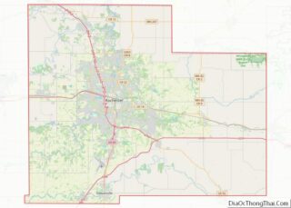 Map of Olmsted County, Minnesota