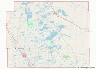 Map of Otter Tail County, Minnesota