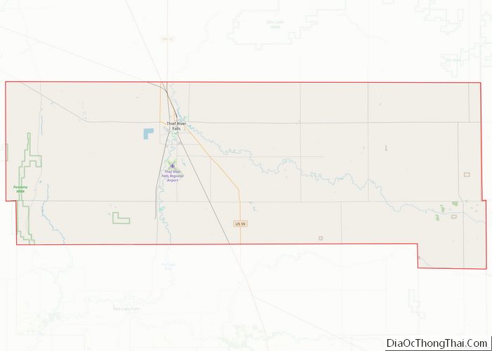 Map of Pennington County