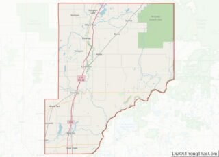 Map of Pine County, Minnesota