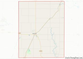 Map of Pipestone County, Minnesota