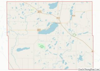 Map of Pope County, Minnesota