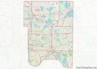 Map of Ramsey County, Minnesota