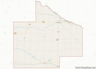 Map of Redwood County, Minnesota