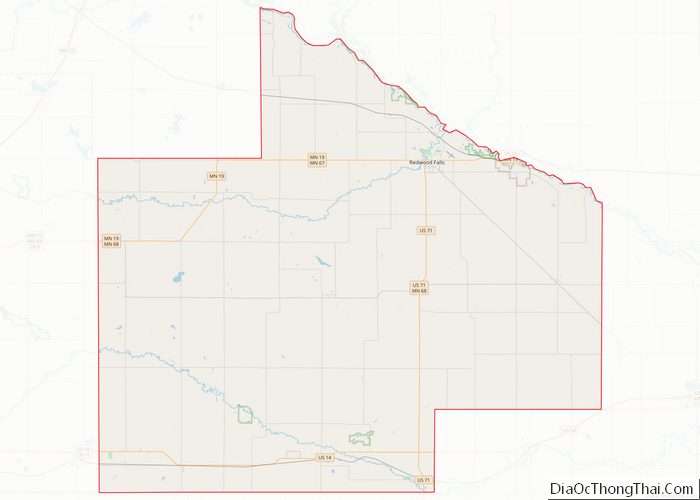 Map of Redwood County