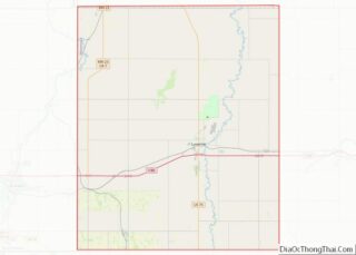 Map of Rock County, Minnesota