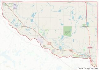 Map of Sherburne County, Minnesota