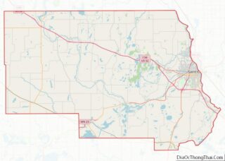 Map of Stearns County, Minnesota