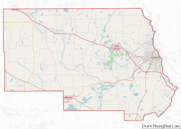 Map of Stearns County