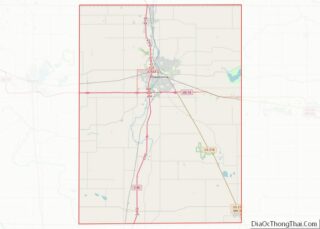 Map of Steele County, Minnesota