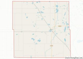 Map of Stevens County, Minnesota