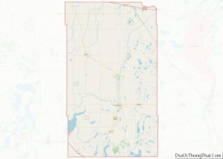 Map of Todd County, Minnesota