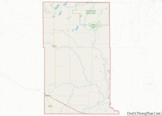 Map of Wadena County, Minnesota