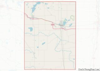 Map of Waseca County, Minnesota