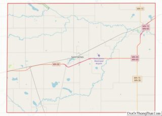 Map of Watonwan County, Minnesota