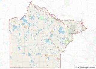 Map of Wright County, Minnesota