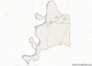 Map of Adams County, Mississippi