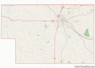 Map of Alcorn County, Mississippi