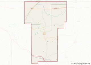 Map of Benton County, Mississippi