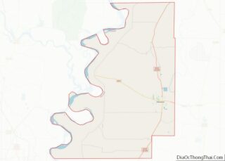 Map of Bolivar County, Mississippi