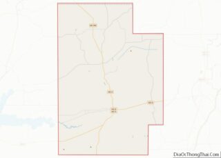 Map of Calhoun County, Mississippi