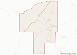 Map of Choctaw County, Mississippi